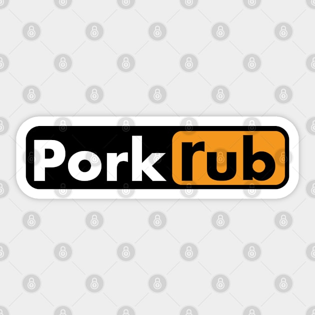 "Pork Rub" Funny grilling ribs Sticker by ARMU66